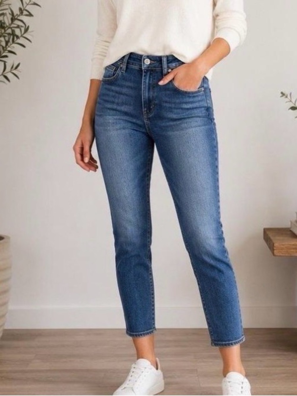 Kut from The Kloth Mid Rise Skinny Ankle Jeans 4